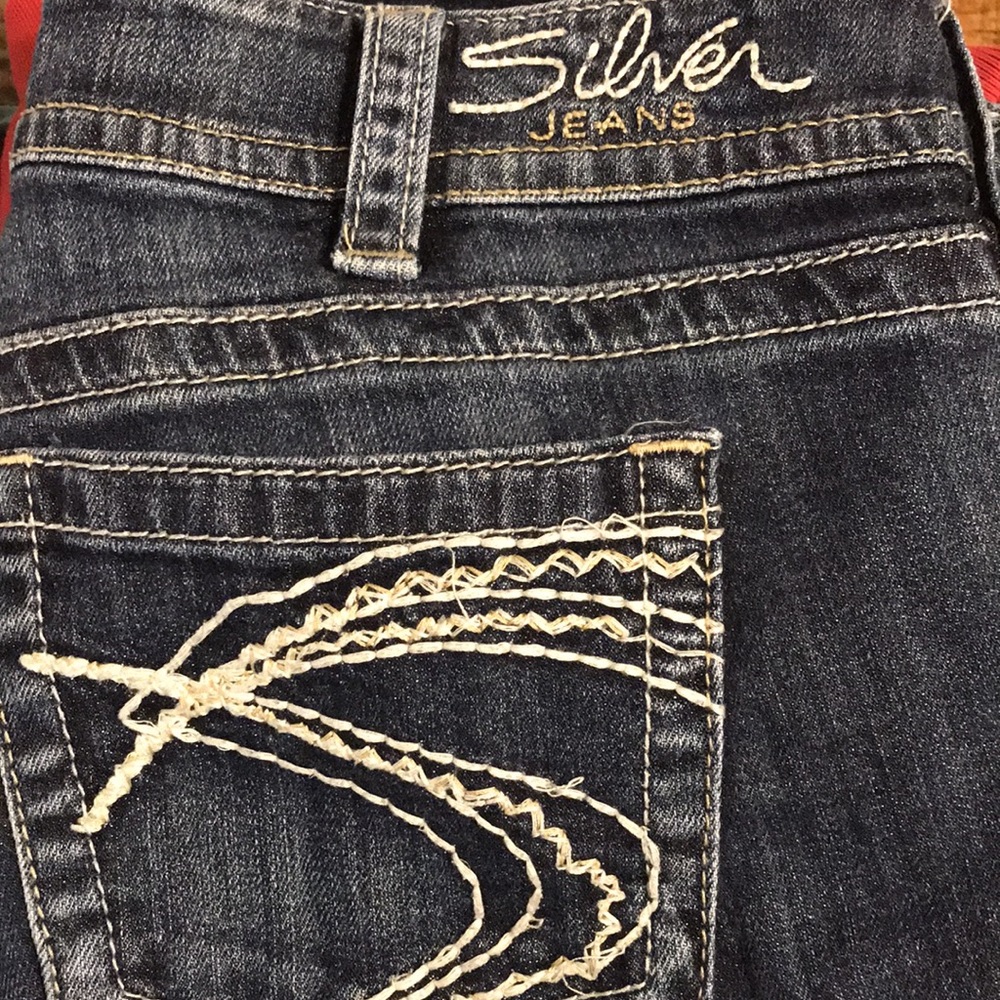 Silver jean Bermuda shortsn